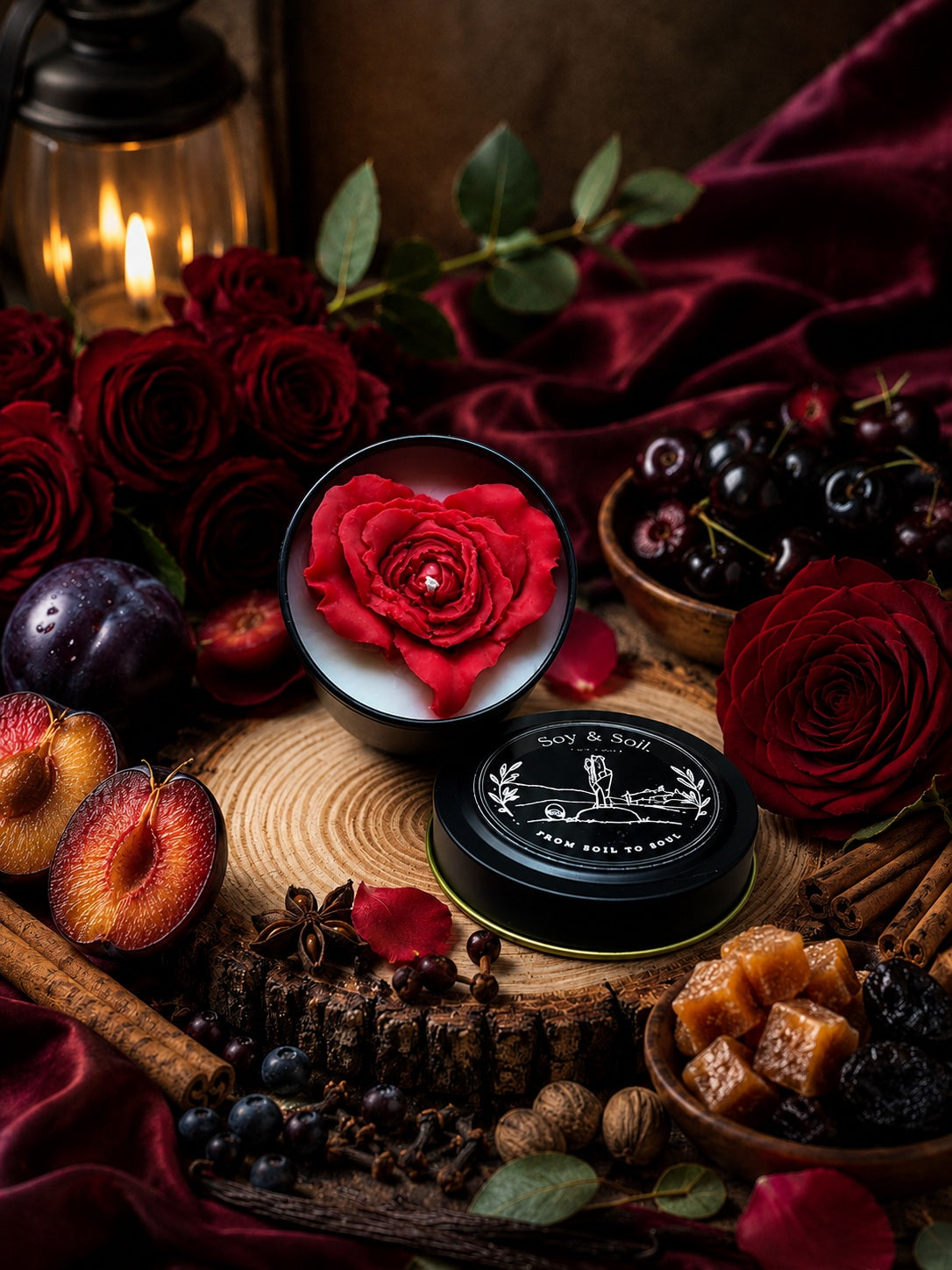 True Love – Vela Artesanal de Cera de Soja 100% Natural (100g)